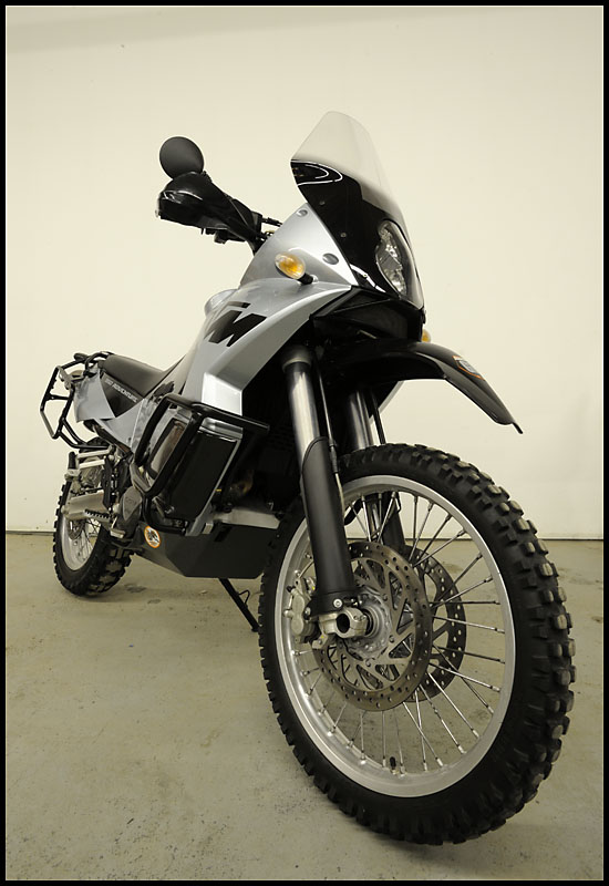 KTM 950 Adventure with Black Dog Skidplate