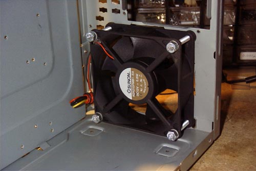 One installed intake fan