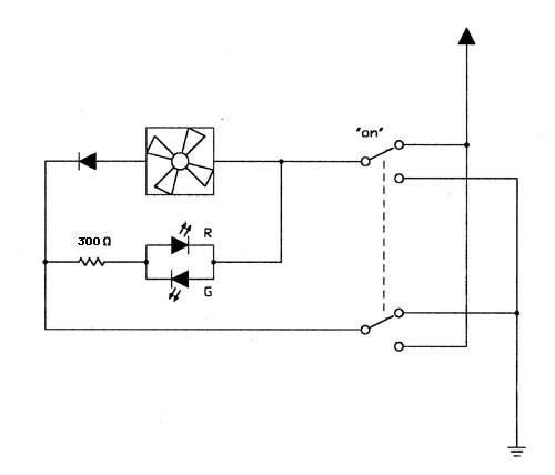 Schematic for single switch/LED