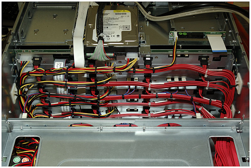 Power wires and SATA cables
